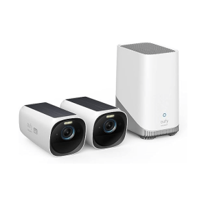 eufy Security eufyCam 3 2-Cam Kit, Security Camera Outdoor Wireless, 4K Camera with Integrated Solar Panel, Forever Power, Face Recognition AI, Expandable Local Storage up to 16TB, No Monthly Fee